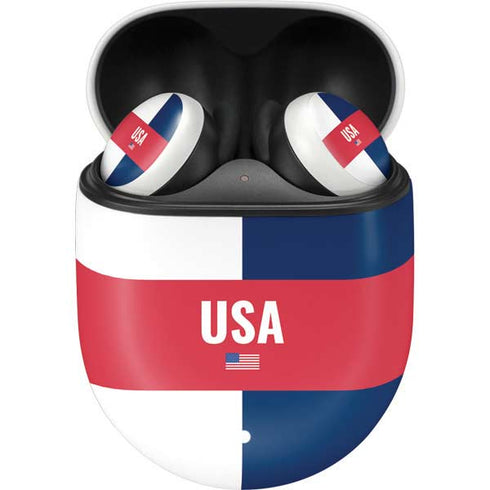 USA Flag Color Block Google Pixel Buds Skin